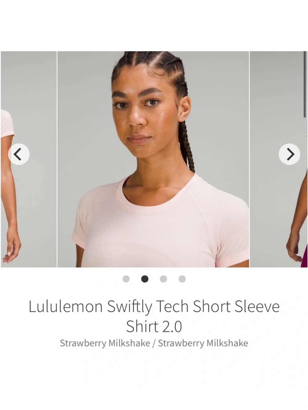 Lululemon Swiftly Tech Short Sleeve Shirt 2.0 Strawberry Milkshake Sz 10